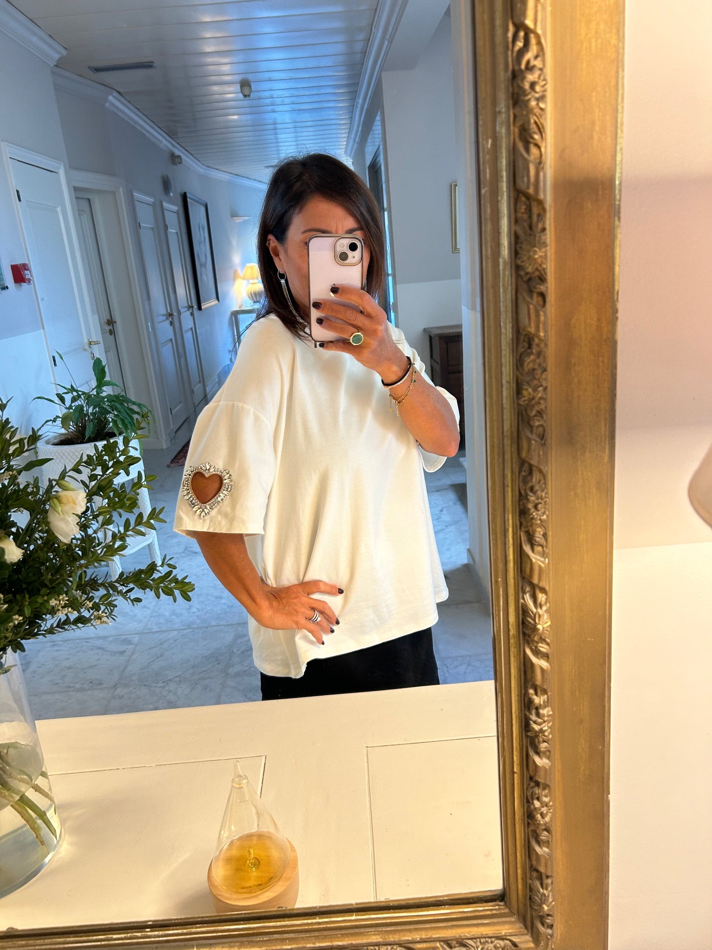 Tee -shirt manche courte TU strass