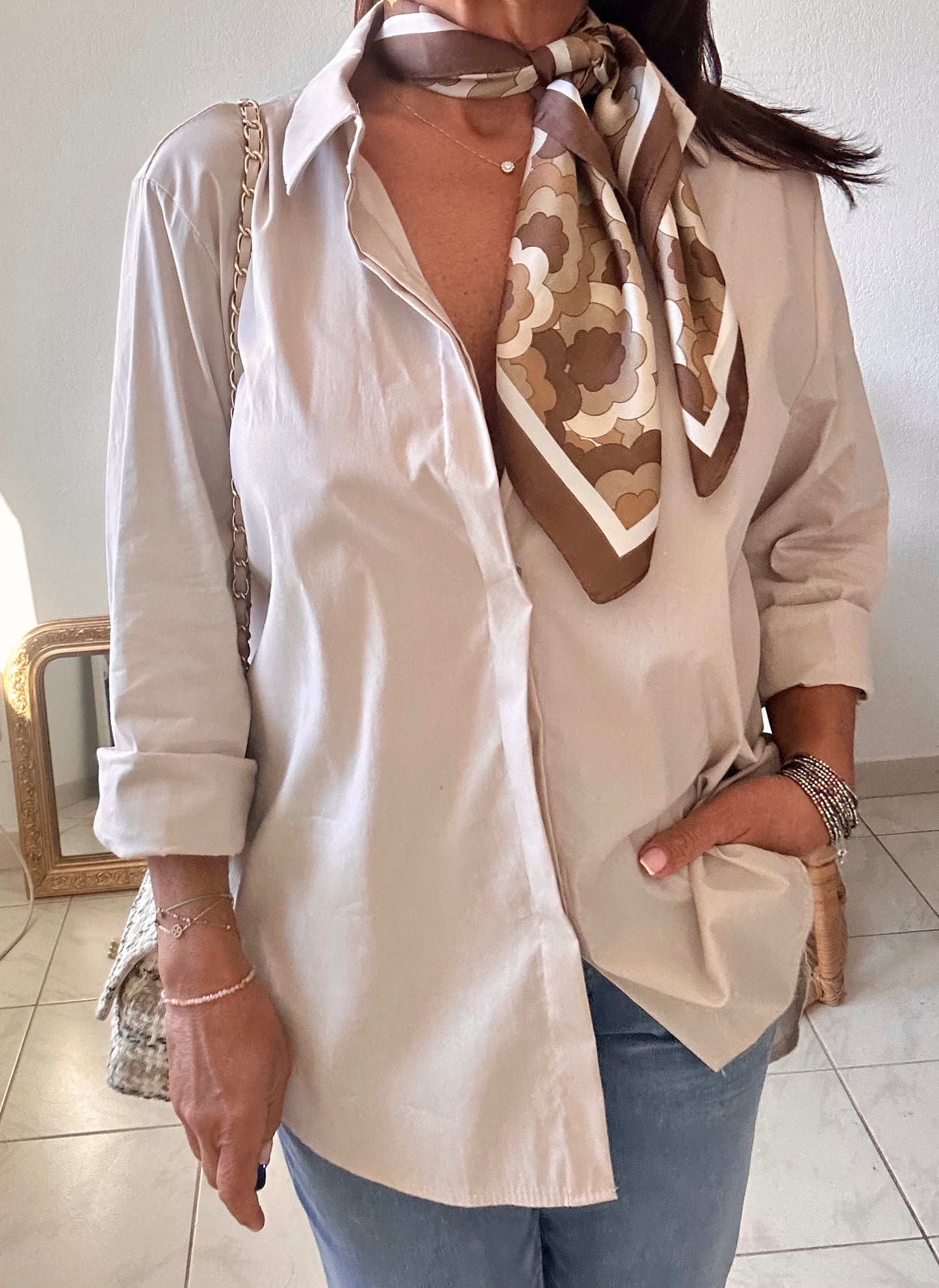 Chemise coton elasthane TU