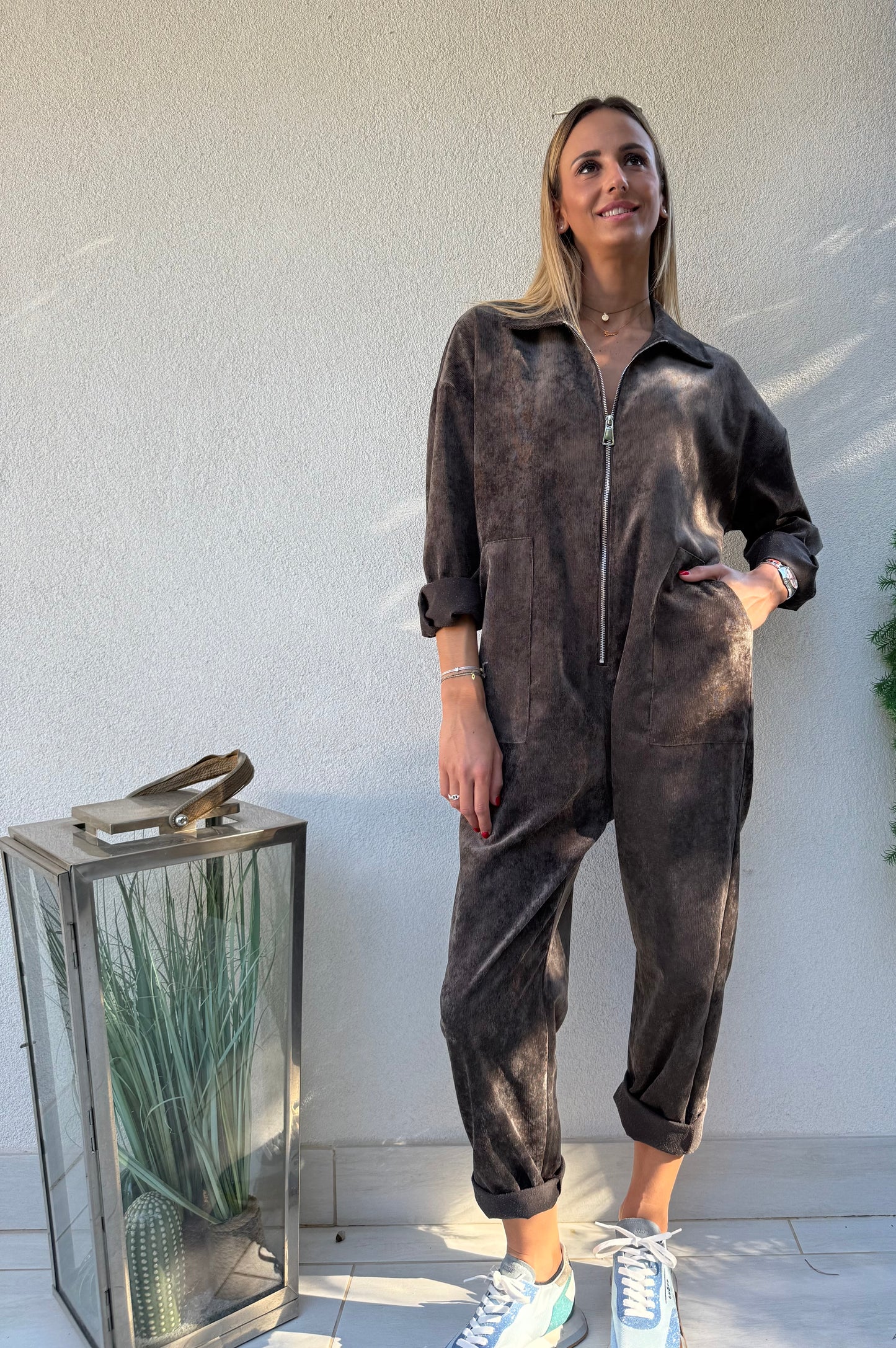 COMBINAISON VELOURS OVERSIZE TU