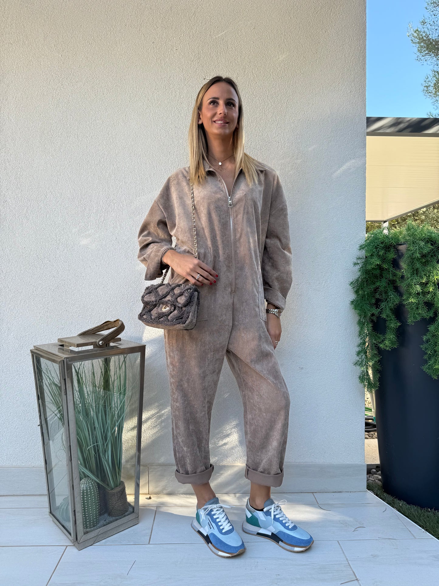 COMBINAISON VELOURS OVERSIZE TU