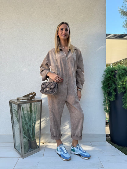 COMBINAISON VELOURS OVERSIZE TU