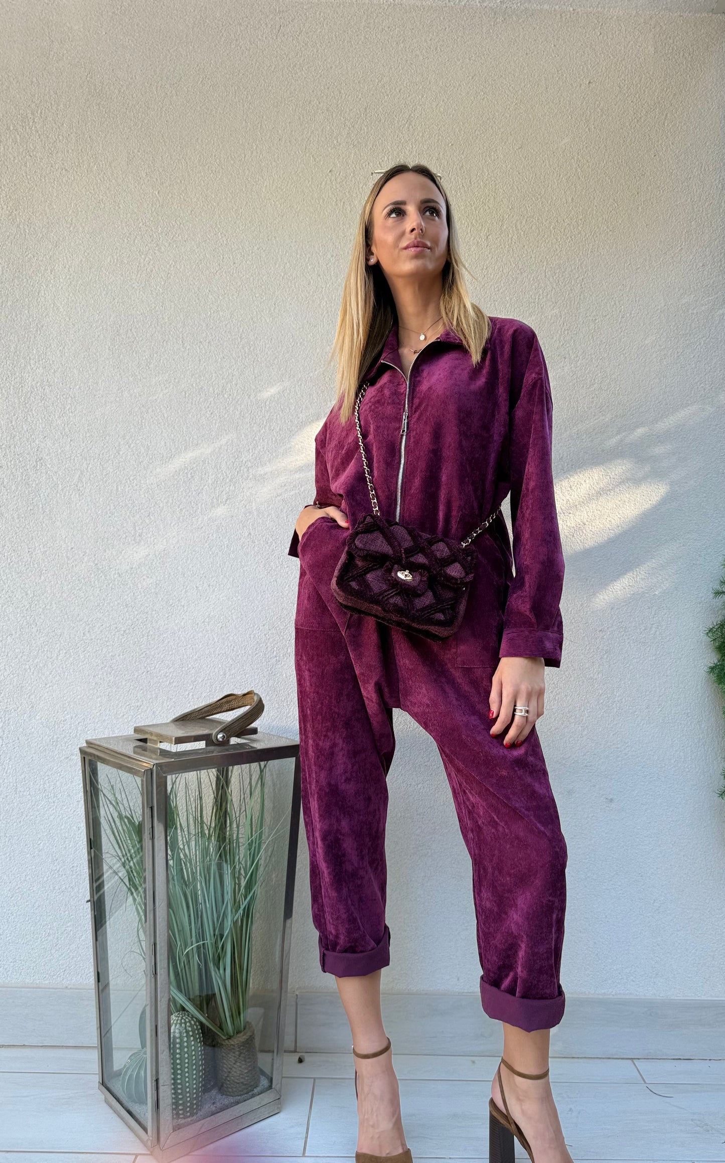 COMBINAISON VELOURS OVERSIZE TU