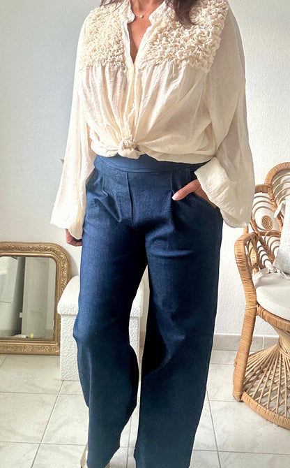 Pantalon coton élasthanne jean brut TU