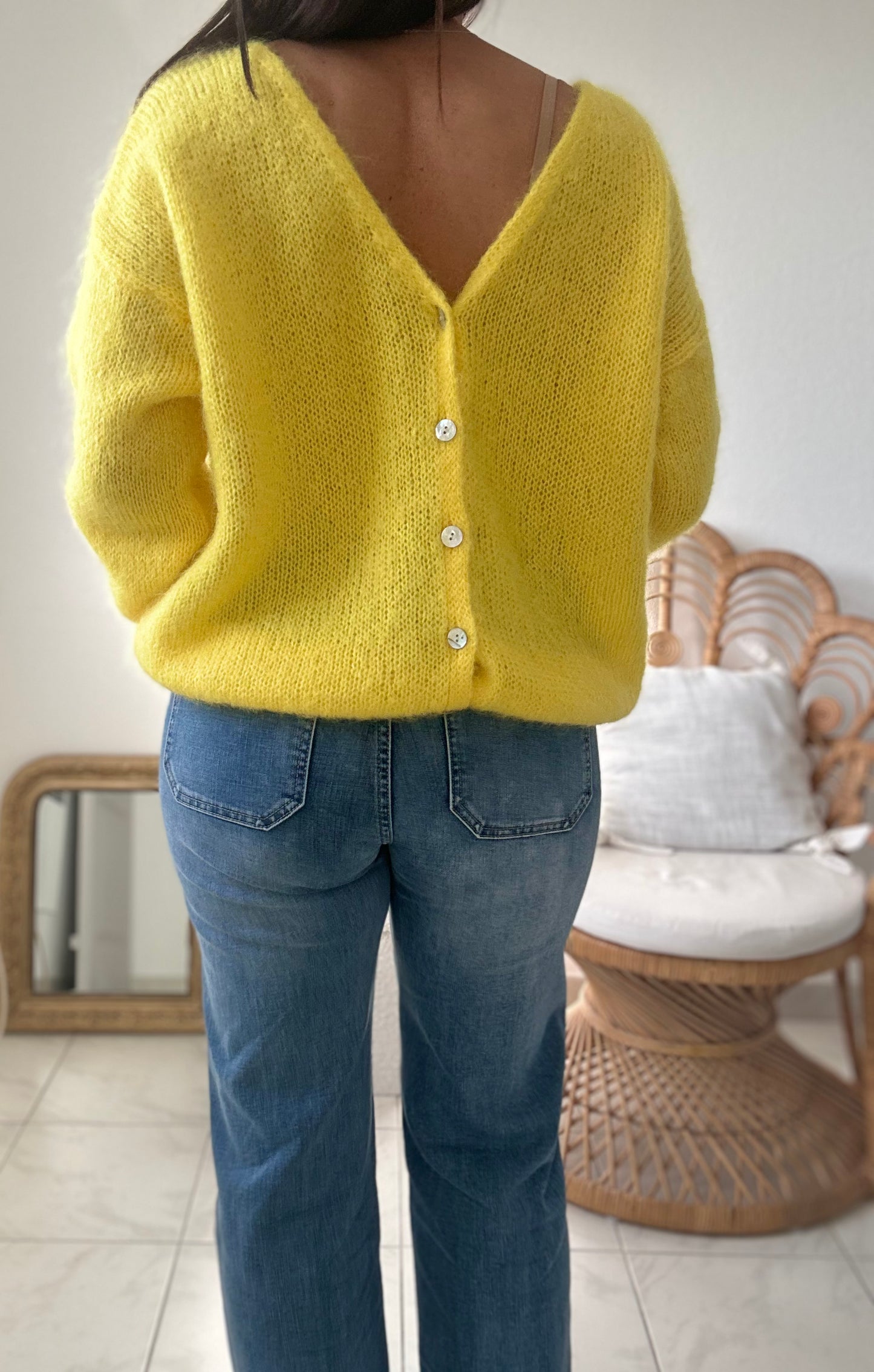 Gilet mohair à boutons TU